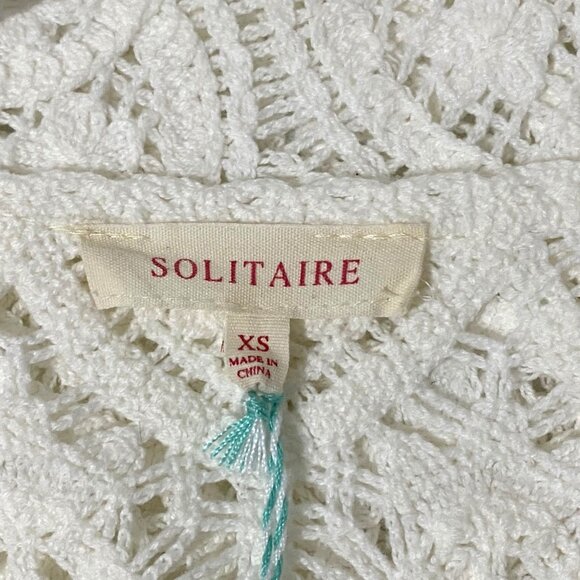 Umgee Solitaire Crochet Top Womens XS White Cruisewear Summer Coastal Grandma - Picture 3 of 6